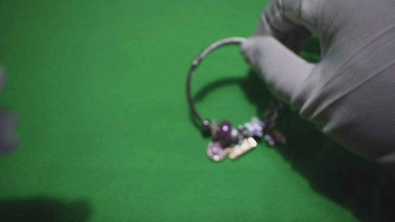 Lunara Seashell & Lavender Charm Bracelet