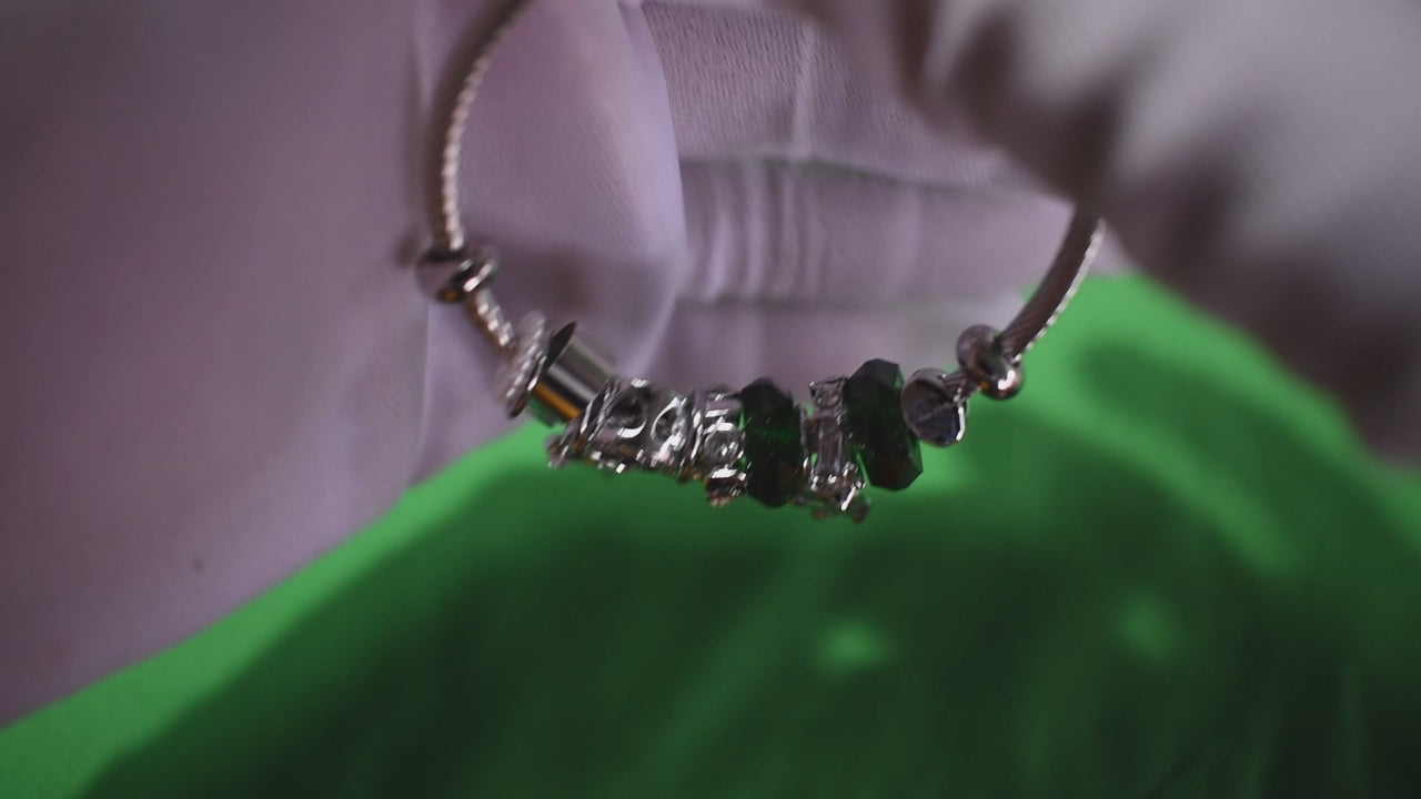 Lunara Emerald Heart & Fairy Charm Bracelet