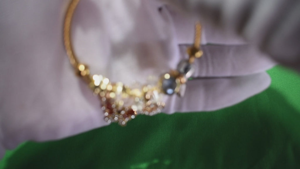 Lunara Gold Swan & Pearl Heart Charm Bracelet
